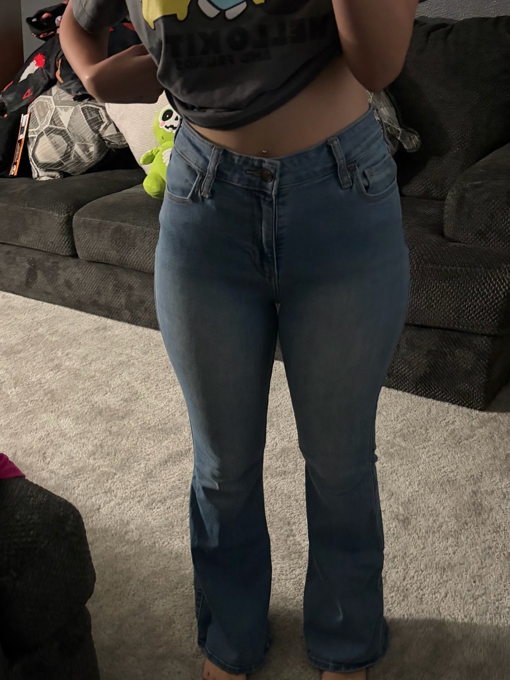 Hollister Light Blue Women’s Flare Jeans - High Rise